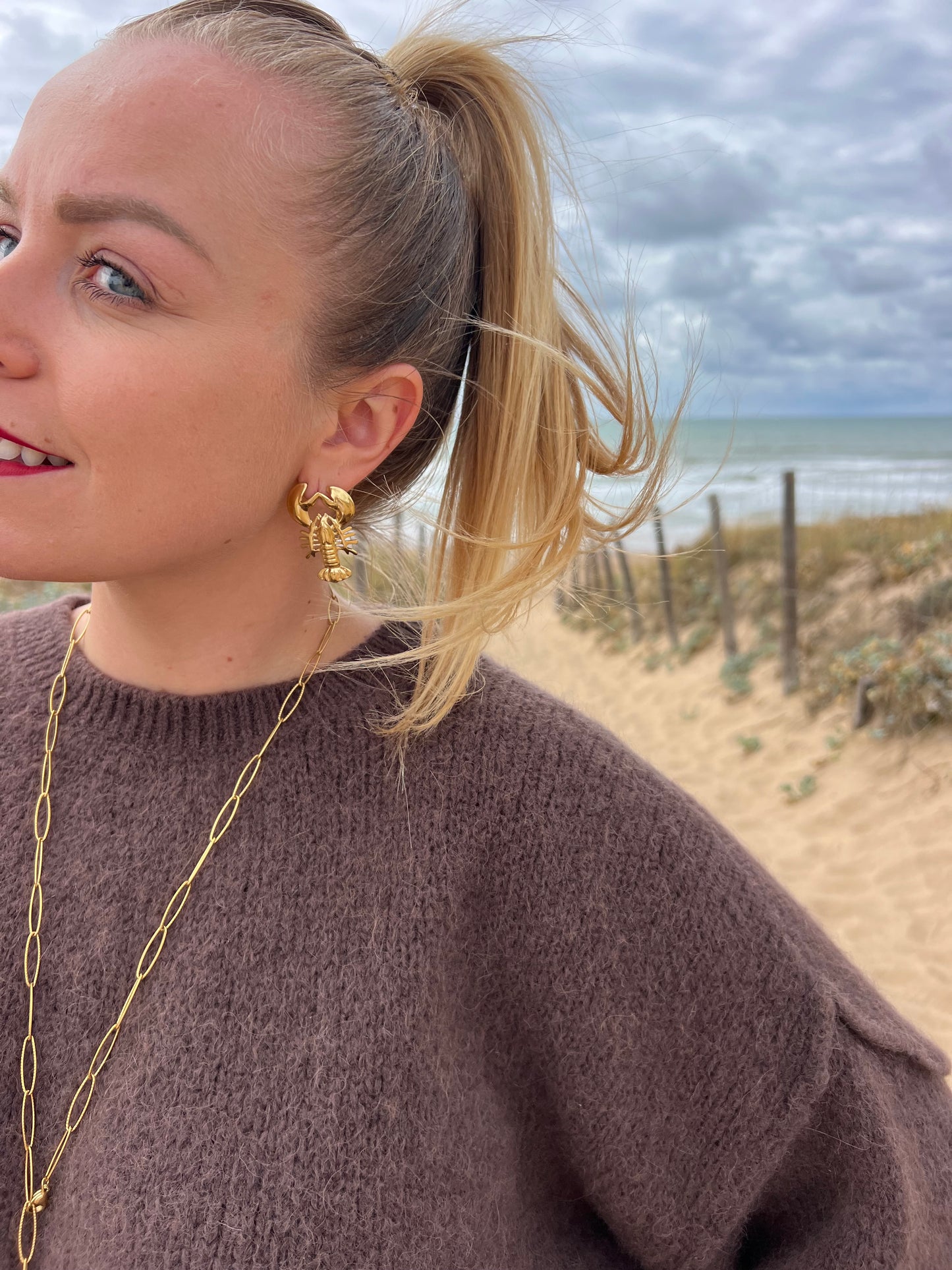 Boucles d’oreilles homard