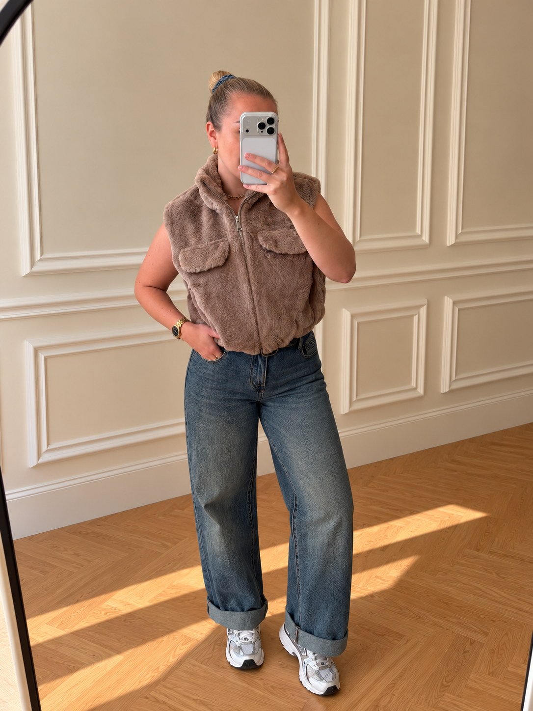 Doudoune sans manche LILIA Camel