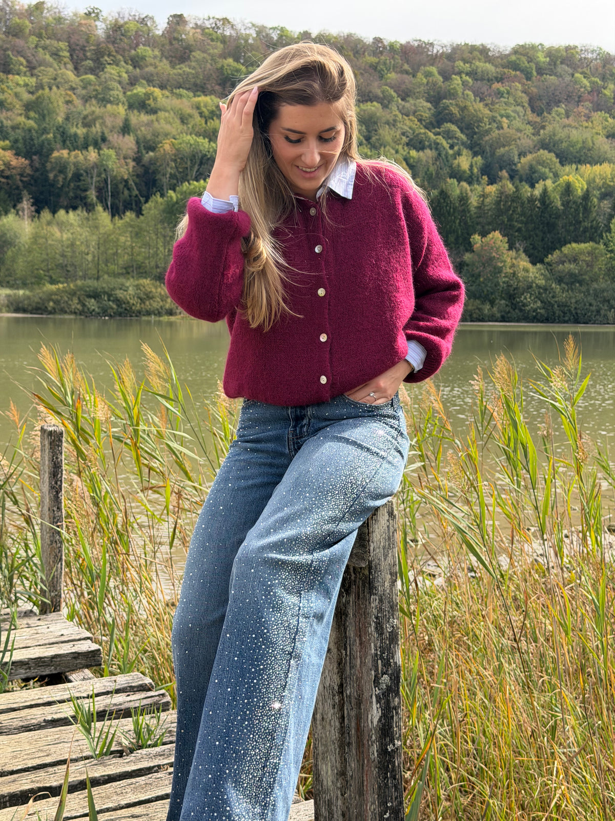 Gilet MARGAUX bordeaux