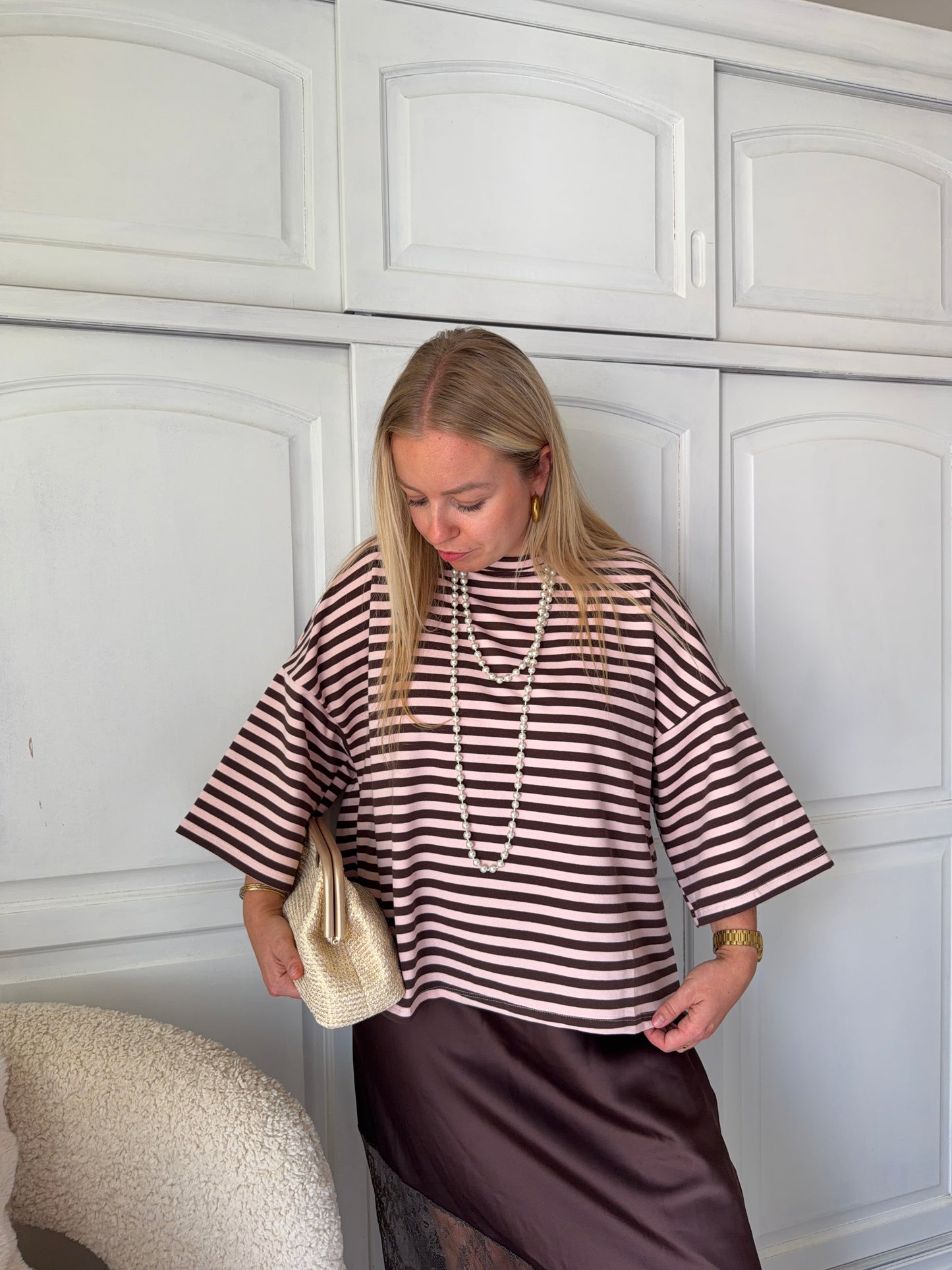 Sweat-Shirt ICONIC Marron/Rose