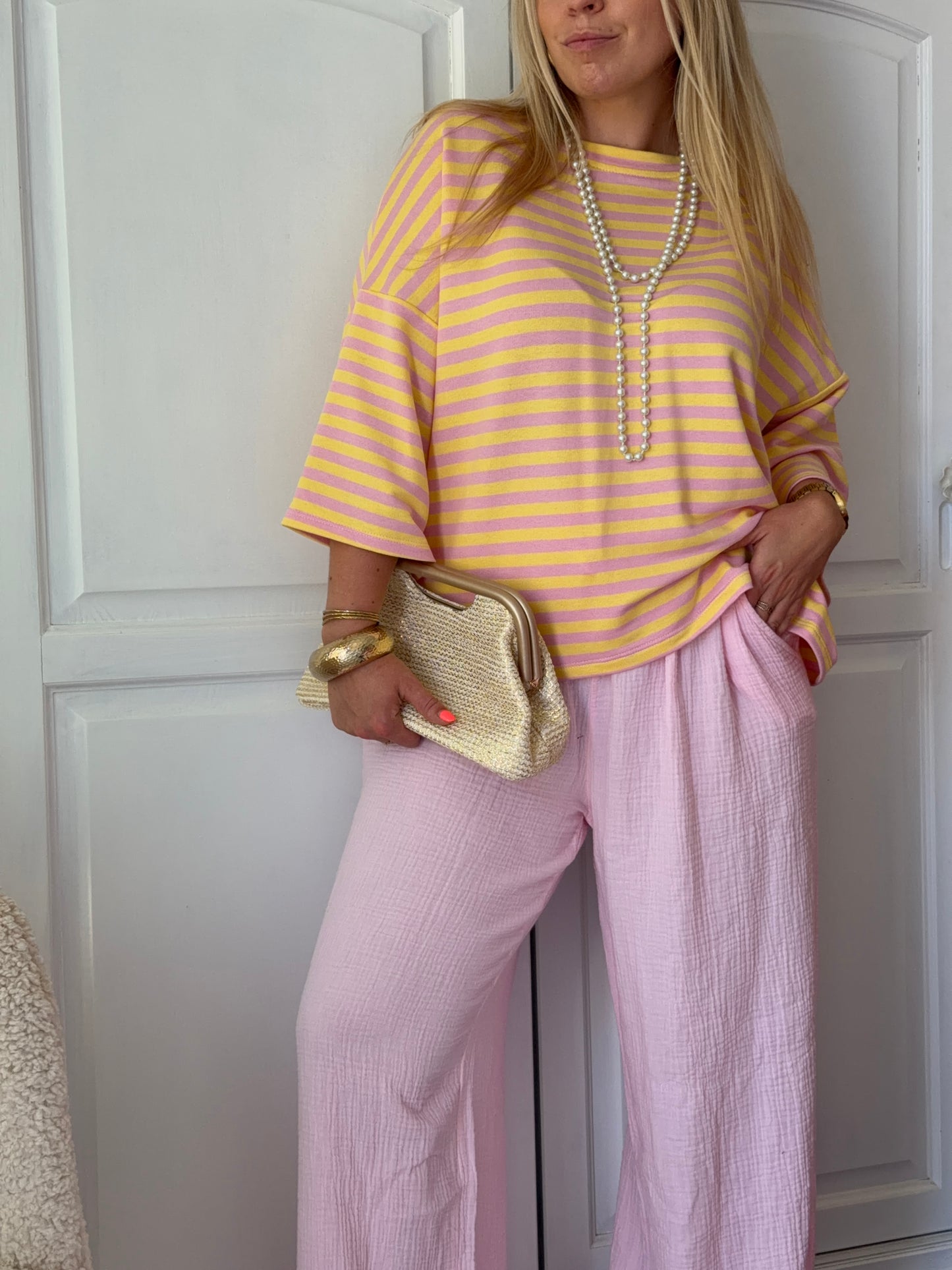 Pantalon EMY Rose poudre