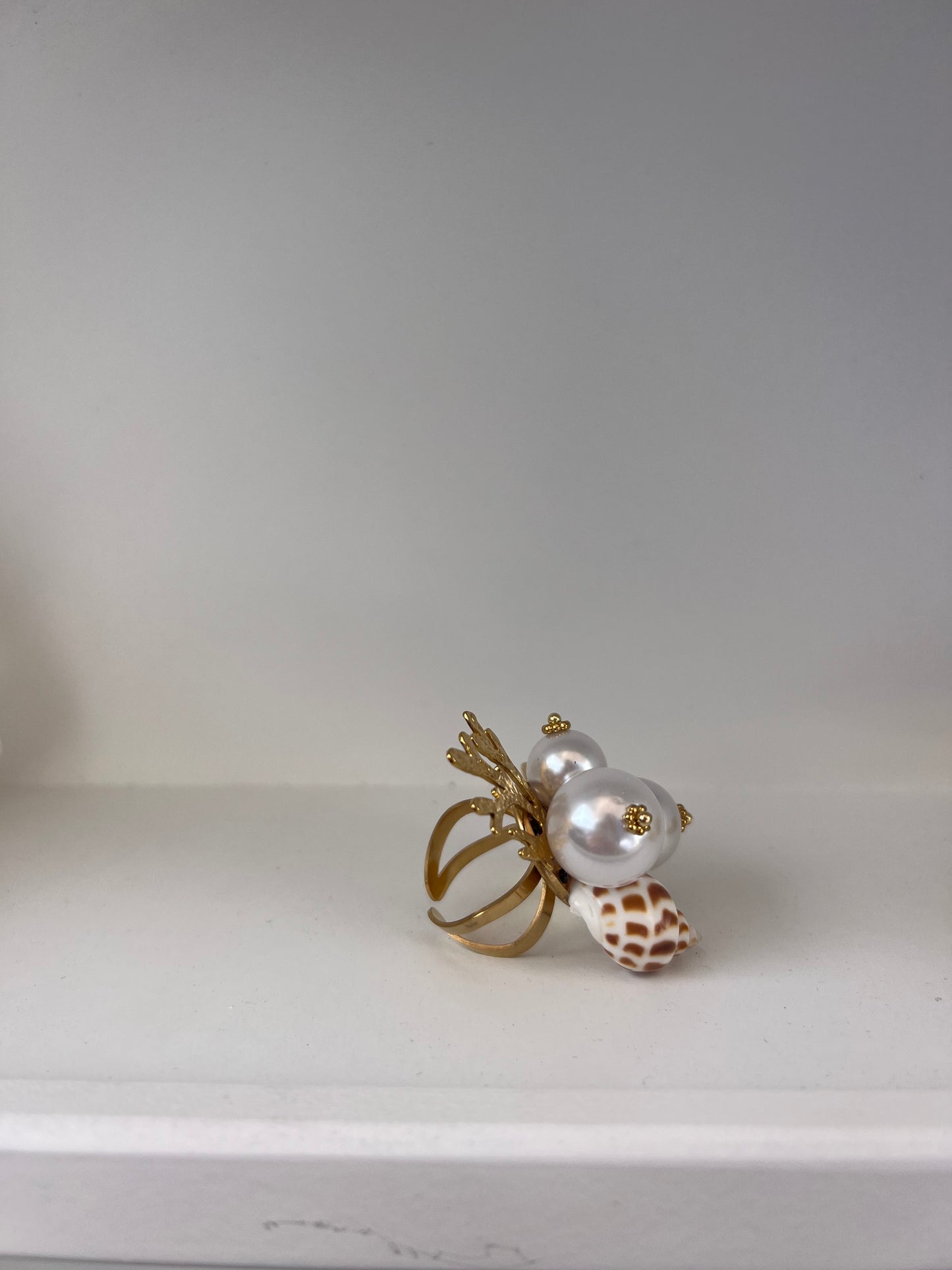 Bague coquillages