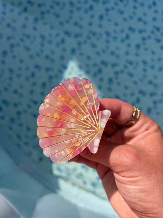 Pince à cheveux coquillages