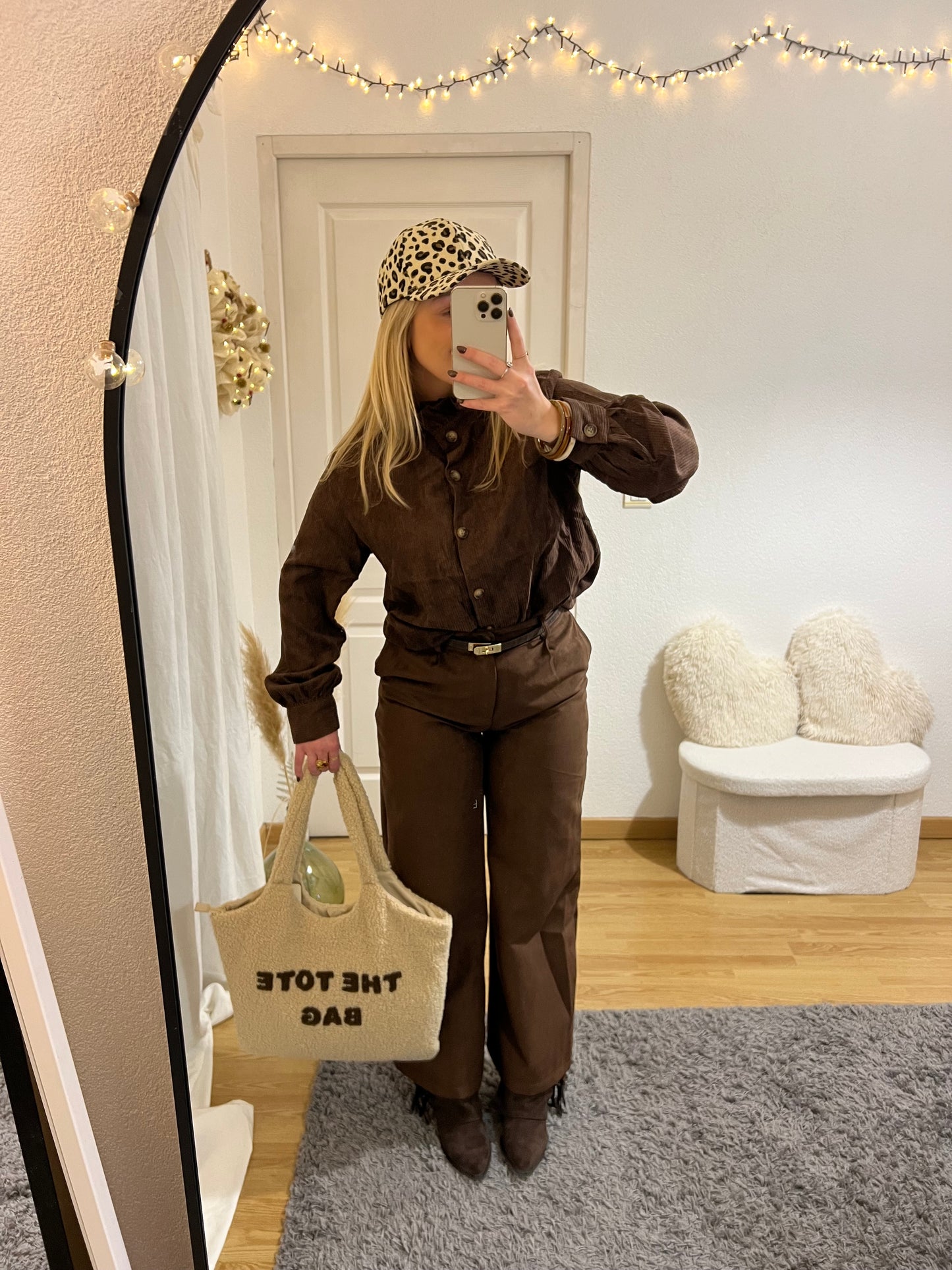 Pantalon style daim