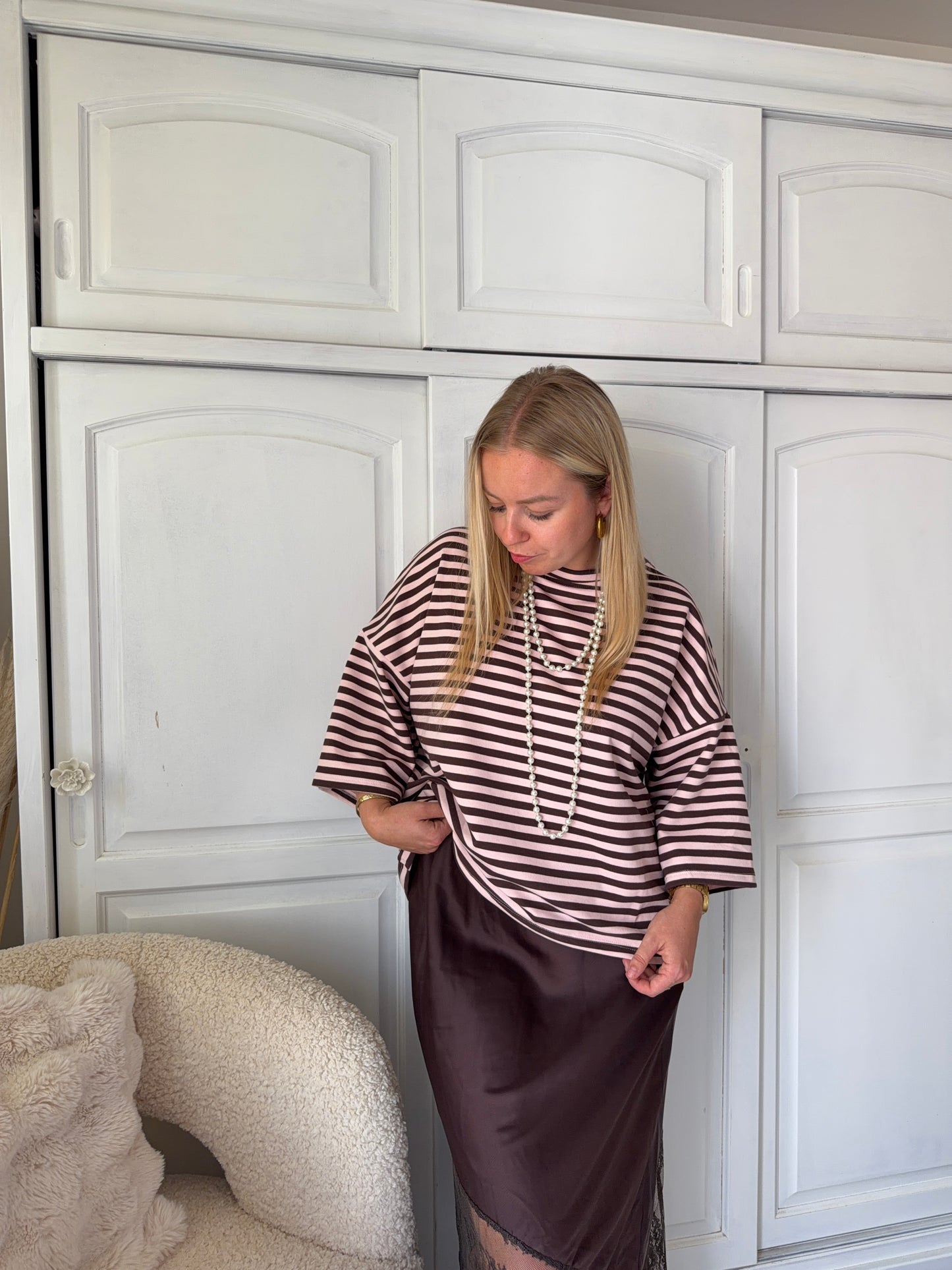 Sweat-Shirt ICONIC Marron/Rose