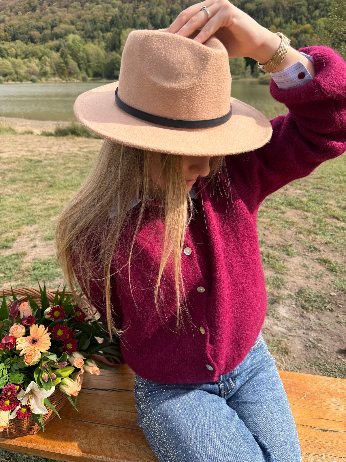 Gilet MARGAUX bordeaux