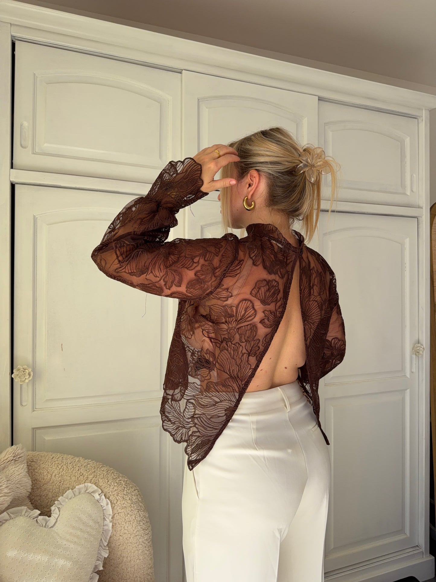 Blouse MERYL Marron