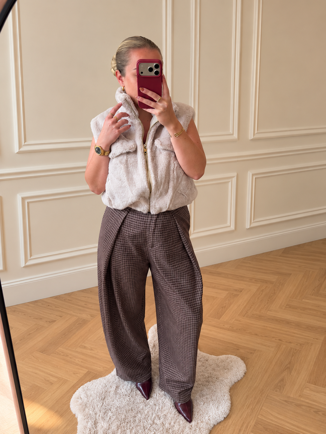 Doudoune sans manche LILIA beige