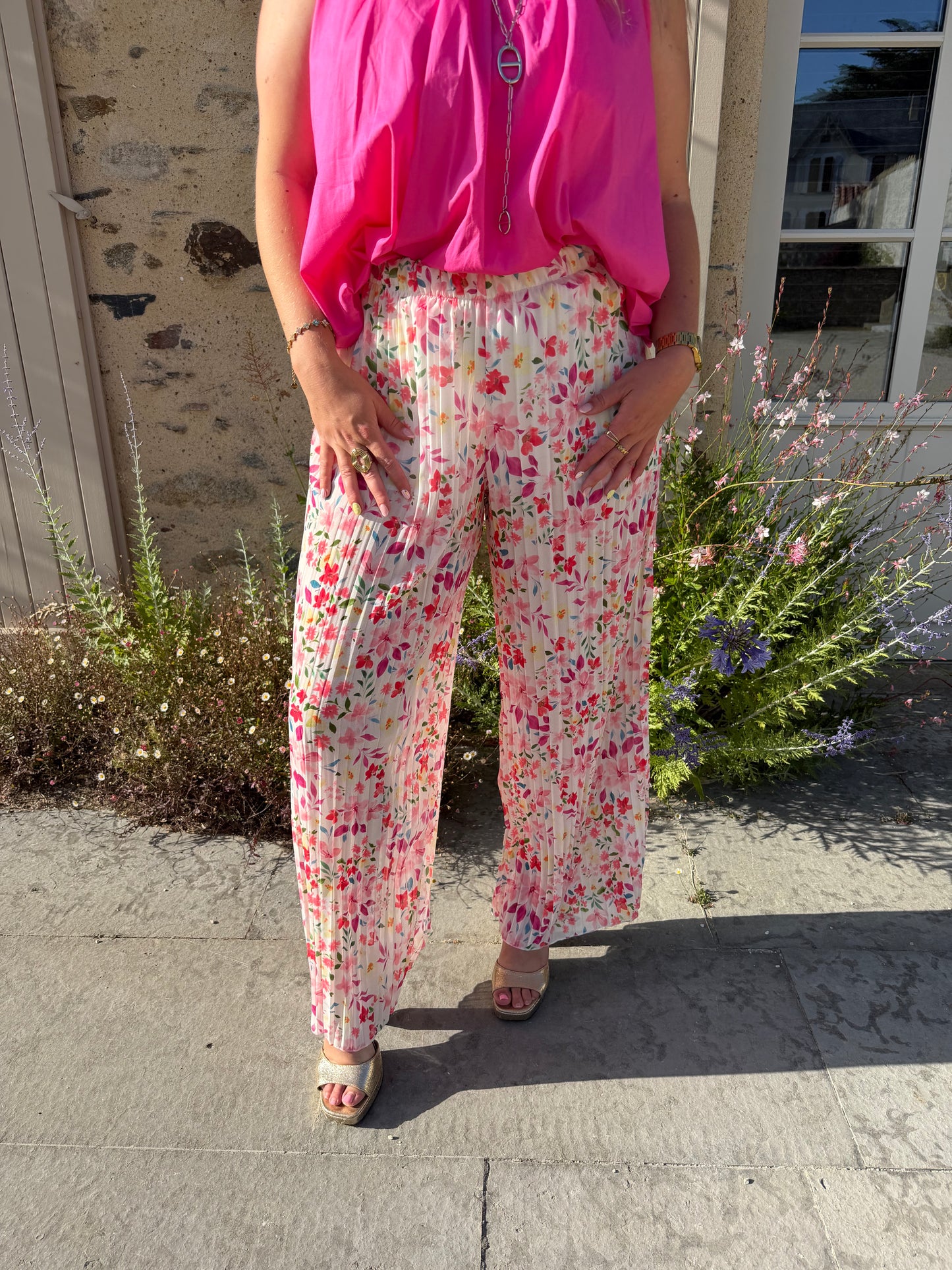 Pantalon FLEUR rose