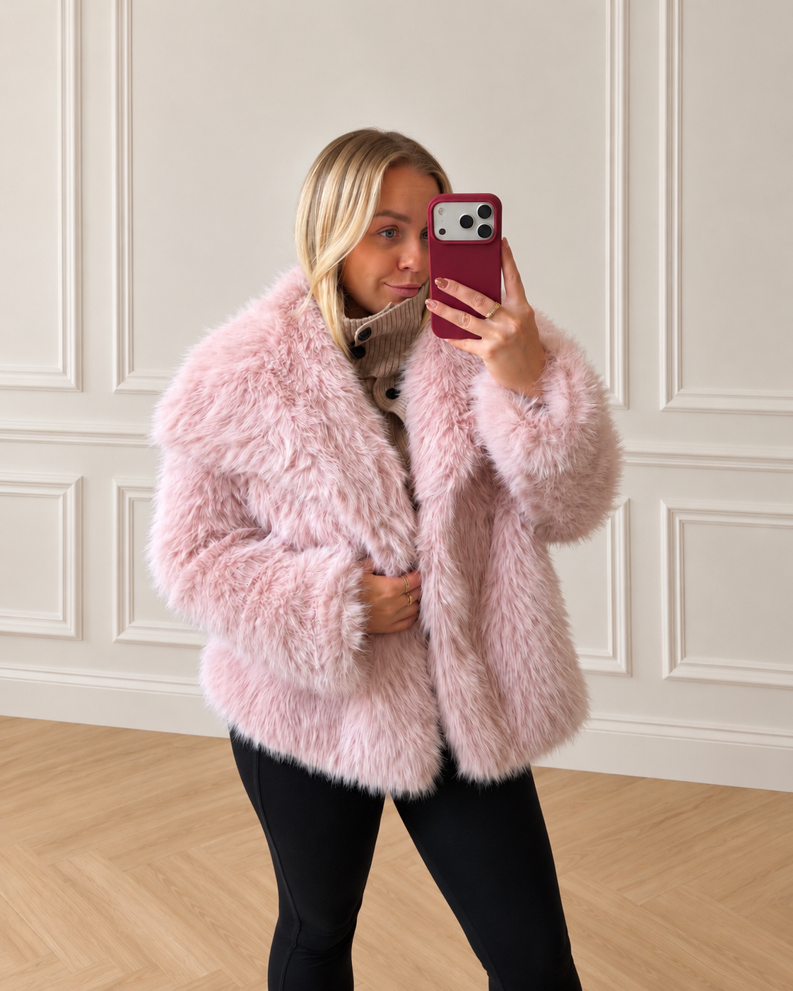 Fourrure MEGEVE rose